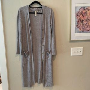 Lightweight Gray duster/cardigan